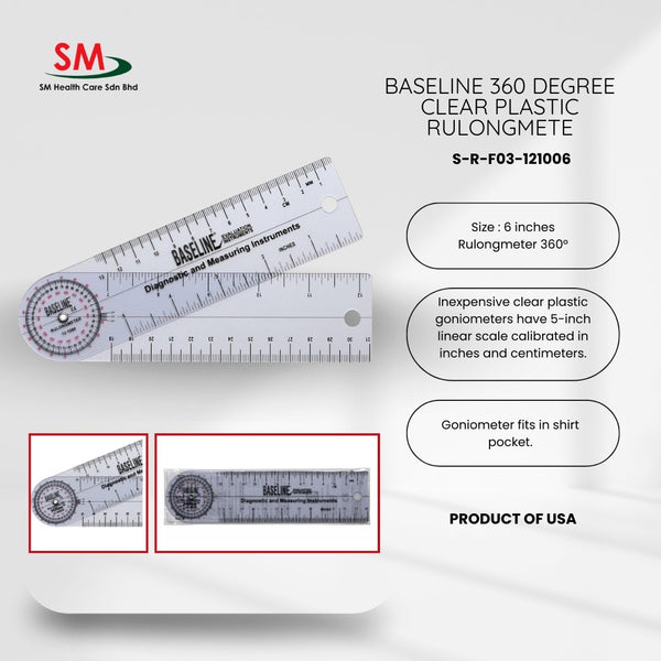 BASELINE 360 Degree Clear Plastic Rulongmeter