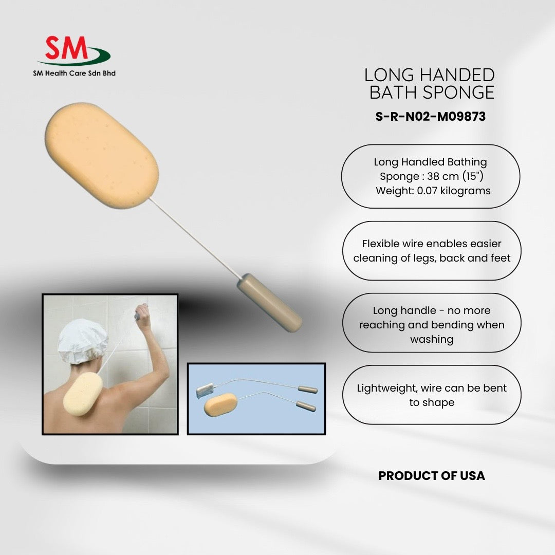 NRS Long Handed Bath Sponge 38cm