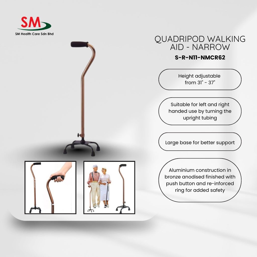 Quadripod Walking Aid - Narrow