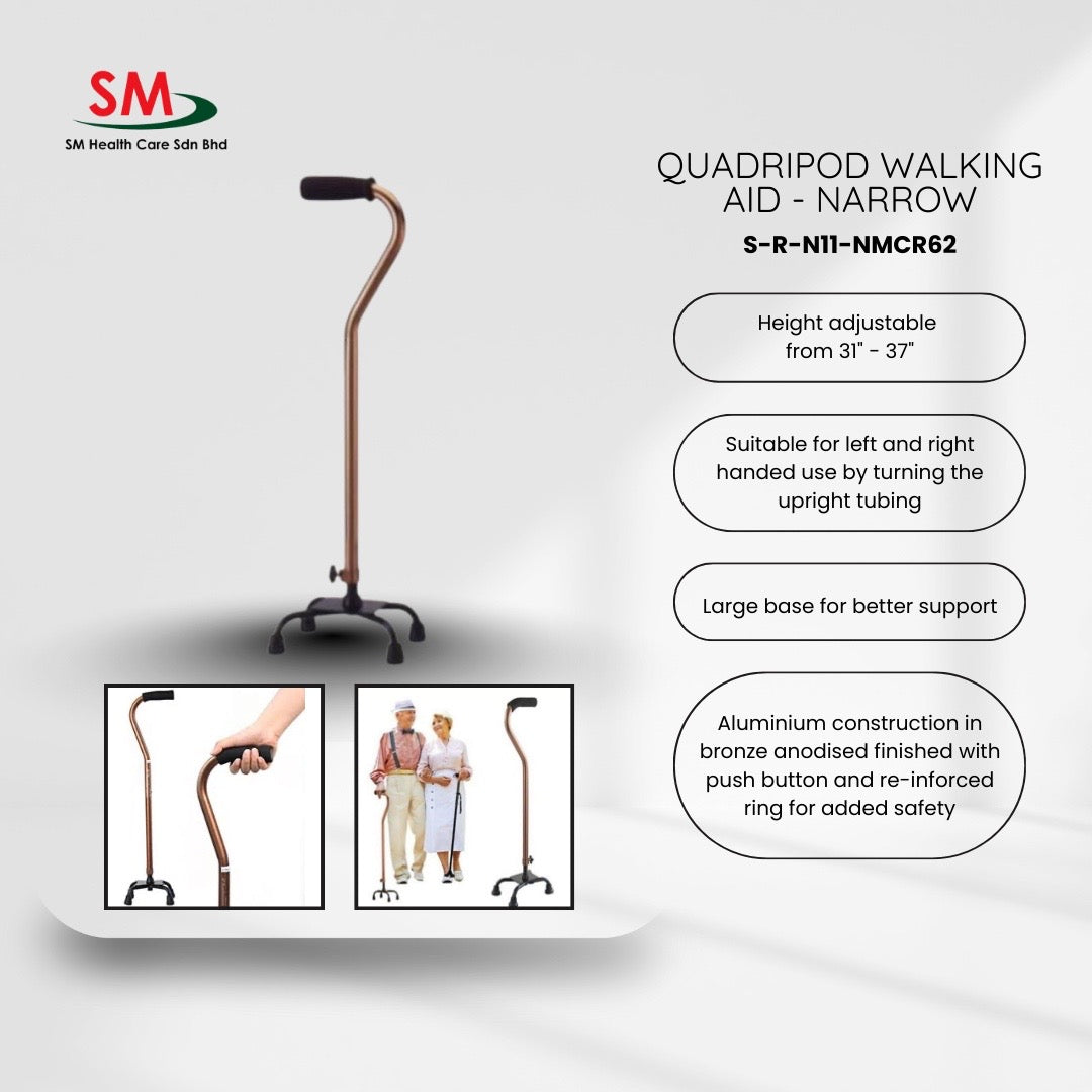Quadripod Walking Aid - Narrow