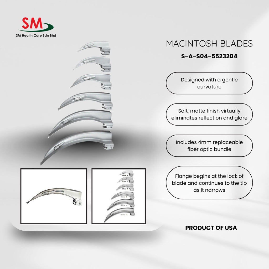 SUNMED Macintosh Blades English Profiles Large