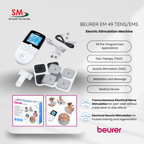 Beurer EM 49 TENS/EMS Electric Stimulation Machine [Relief Pain & Massage] (MADE IN GERMANY)