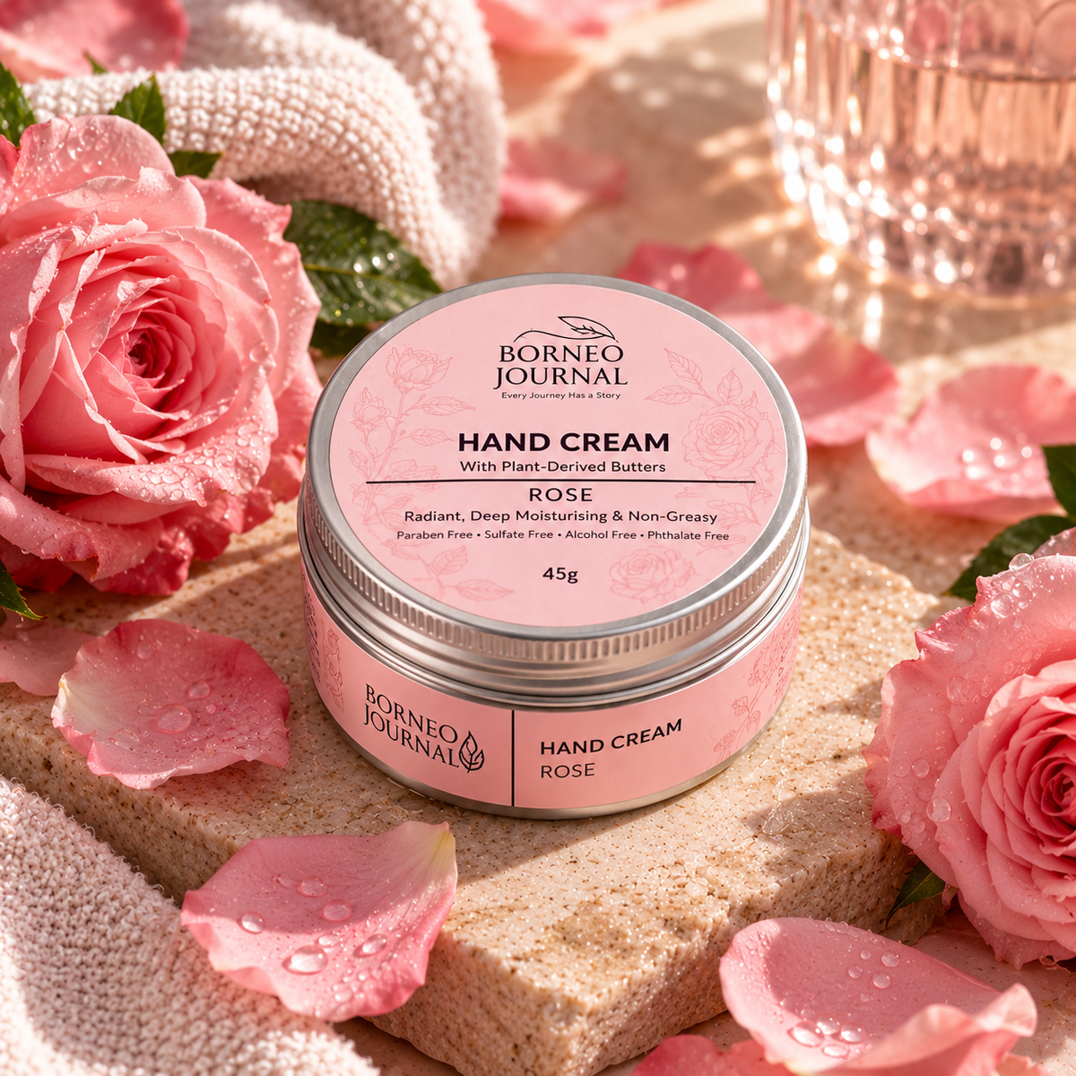 BORNEO JOURNAL Rose Hand Cream (45g)