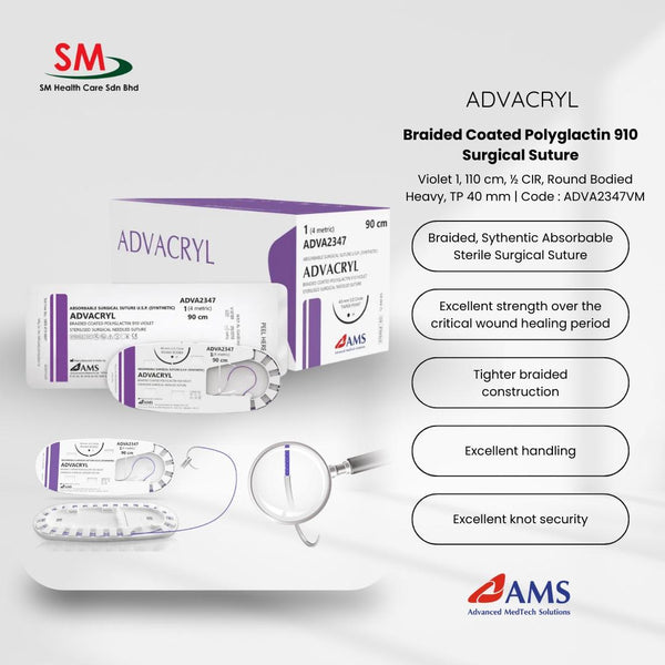 ADVACRYL -BRAIDED COATED POLYGLACTIN 910 VIOLET