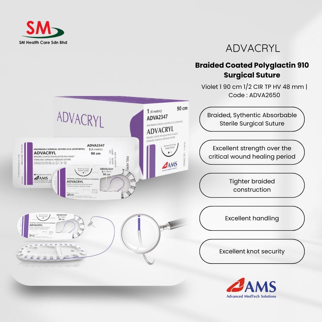 ADVACRYL -BRAIDED COATED POLYGLACTIN 910 VIOLET