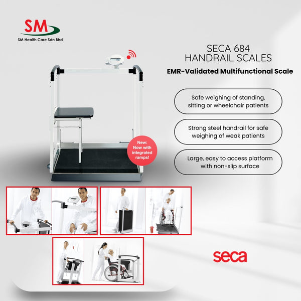 SECA 684 Handrail Scales (for up to 360kg)