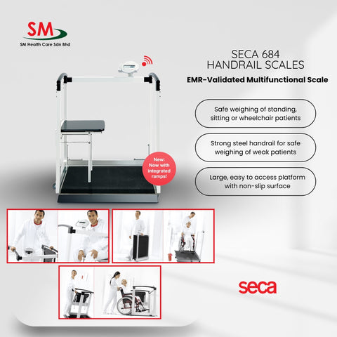 SECA 684 Handrail Scales (for up to 360kg)