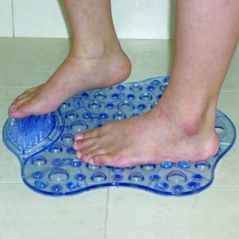 Bath Mat with Foot Cleaner