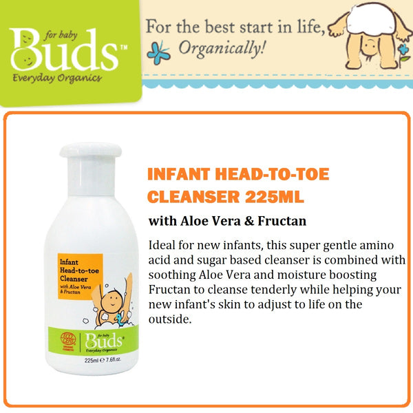Buds Organics BEO Infant Head to Toe Cleanser-225ml
